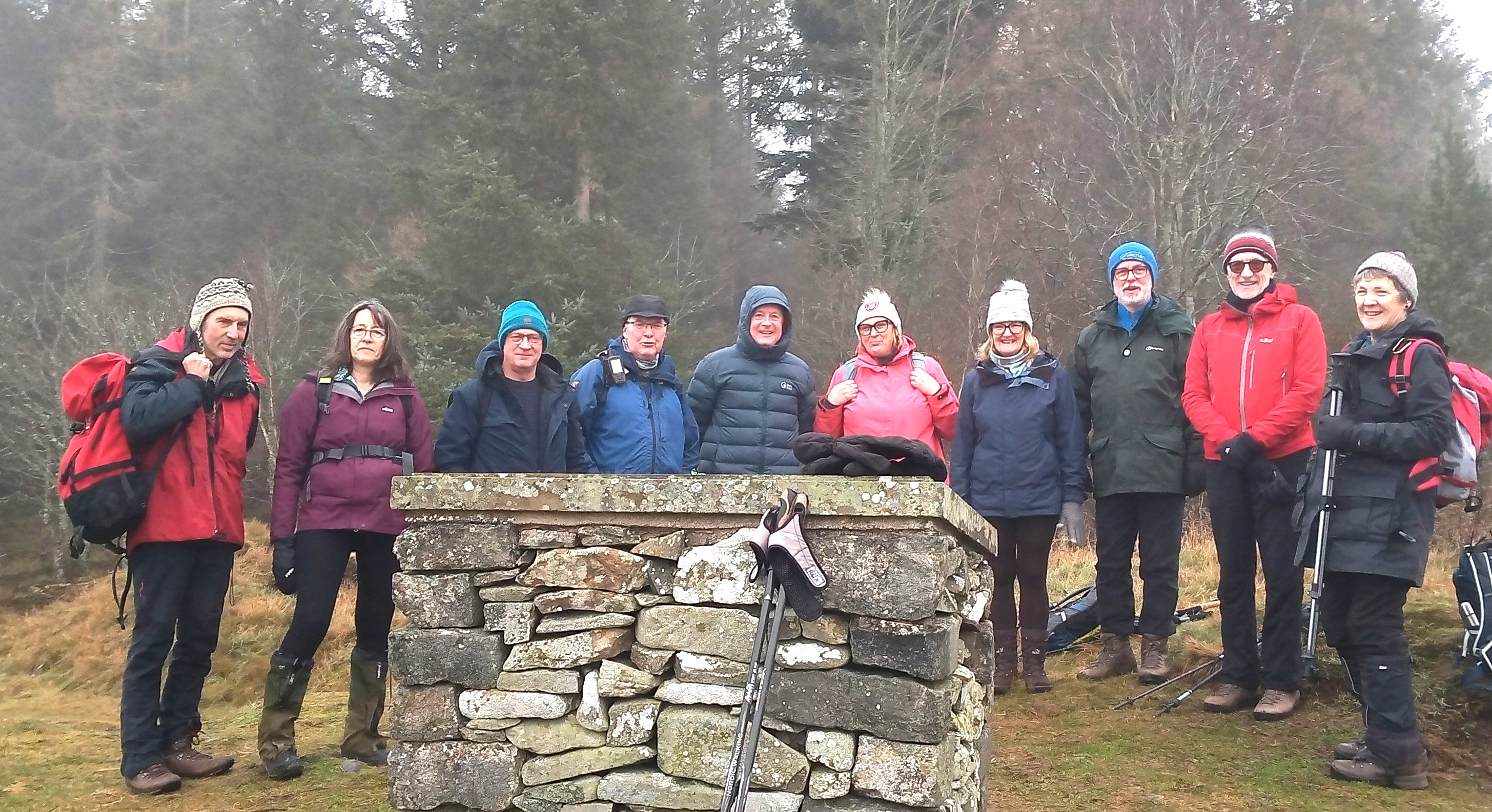 Janets Brae Cardie Hill Walk group photo
